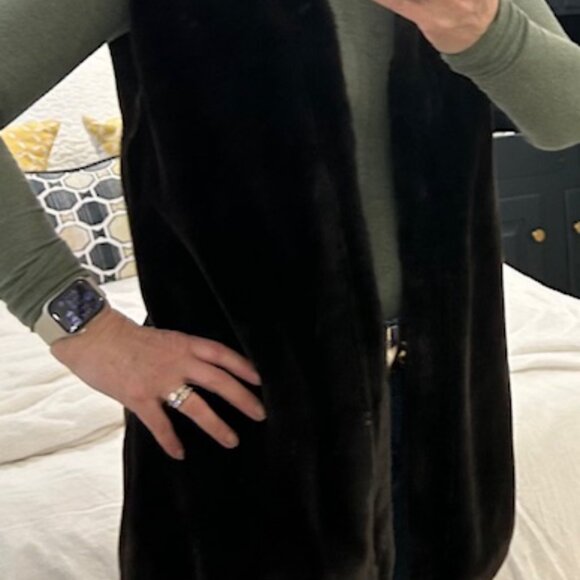 MARC NEW YORK LEATHER FUR LINED JACKET - Picture 4 of 9